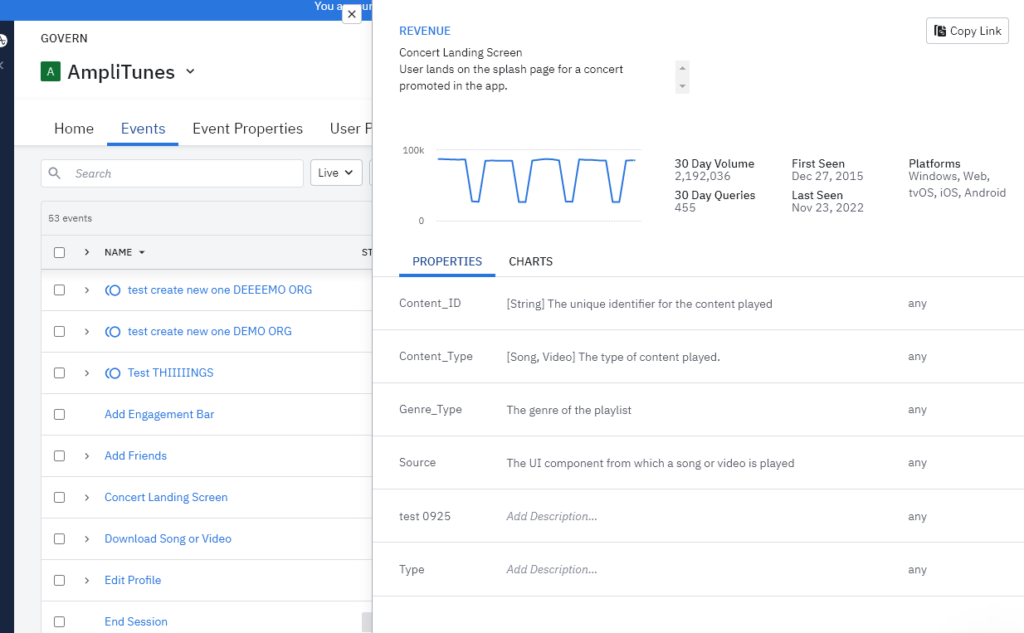 Amplitude’s data governance feature. Just click Govern on the side menu to access this page