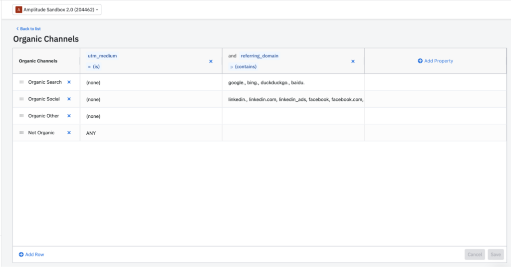 Amplitude’s Channel Classifiers feature allows you to create your channel groupings